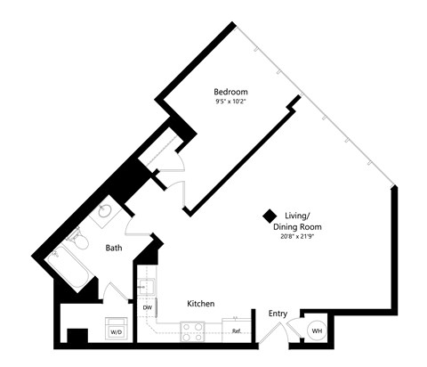 floor plan of a 1125 sq ft floor plan