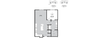 A one bedroom floorplan
