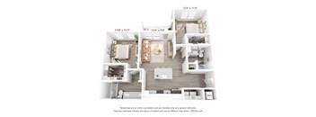 a 3 bedroom floor plan of a 2100 sq ft