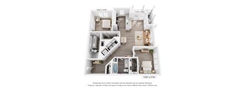 a 1 bedroom floor plan  woodland commons apartments