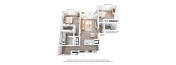 a 3 bedroom floor plan of a 2100 sq ft