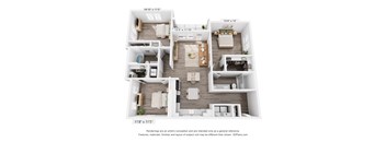 a 3 bedroom floor plan of a 2100 sq ft house