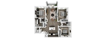 a 1 bedroom floor plan of a 2100 sq ft house