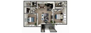 bedroom floor plan an in 2d