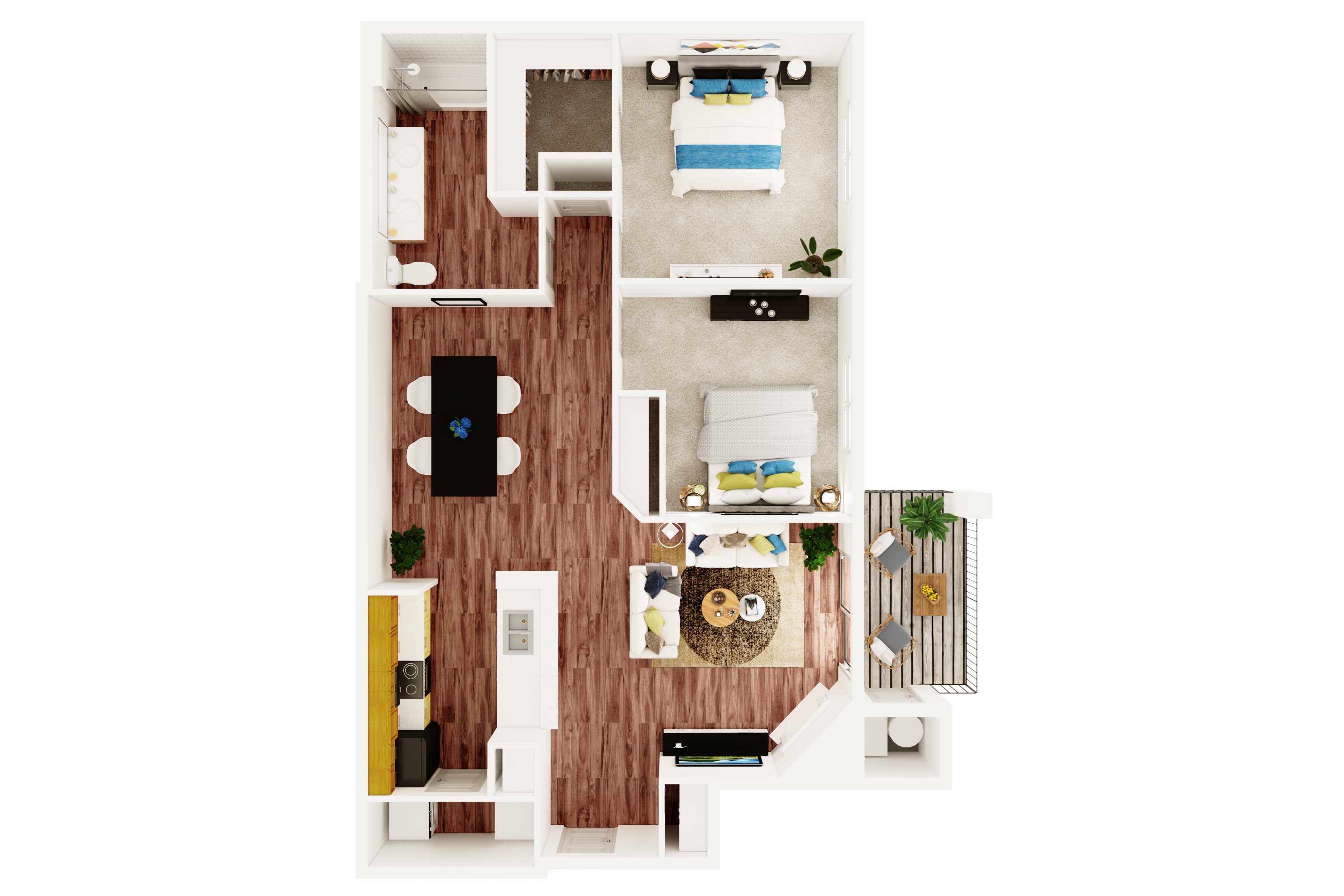 North Creek Apartments 2 bed 1 bath 985 sqft