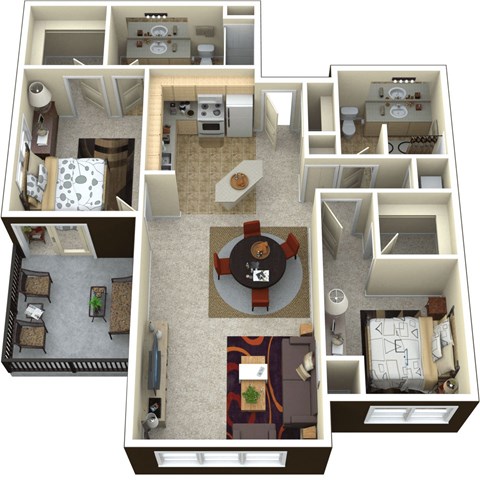 the floor plan of our apartments at Lake Susan Apartments in Chanhassen, MN
