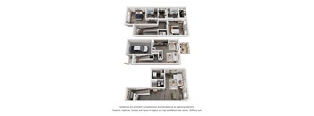 Three different floor plans of a house are shown.