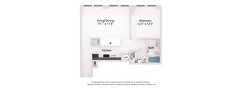 a floor plan of a bedroom apartment