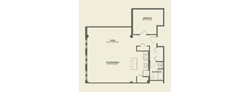 One bedroom floor plan a Cobbler Square Lofts