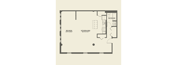 Studio floor plan a Cobbler Square Lofts