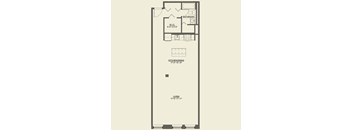 Studio floor plan a Cobbler Square Lofts