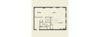Studio floor plan a Cobbler Square Lofts