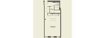 Studio floor plan a Cobbler Square Lofts