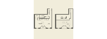 Studio loft floor plan a Cobbler Square Lofts