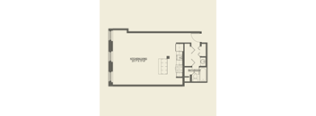 Studio floor plan a Cobbler Square Lofts