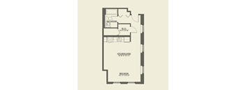 Studio floor plan a Cobbler Square Lofts