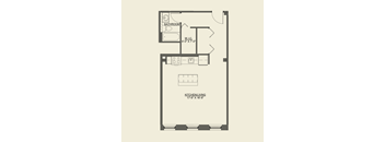 Studio floor plan a Cobbler Square Lofts