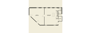 One bedroom floor plan a Cobbler Square Lofts