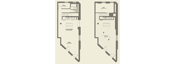 One bedroom loft floor plan a Cobbler Square Lofts