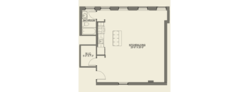 A floor plan at Cobbler Square Lofts