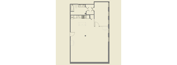 Studio floor plan a Cobbler Square Lofts