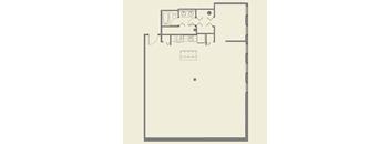 Studio floor plan a Cobbler Square Lofts
