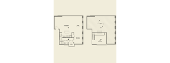 Two bedroom floor plan a Cobbler Square Lofts