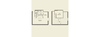 Two bedroom loft floor plan a Cobbler Square Lofts