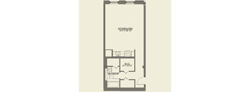 A floor plan at Cobbler Square Lofts