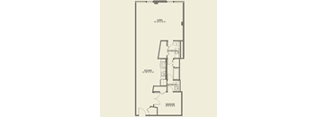 One bedroom floor plan a Cobbler Square Lofts