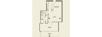 A floor plan at Cobbler Square Lofts