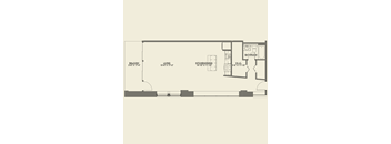 Studio floor plan at Cobbler Square Lofts
