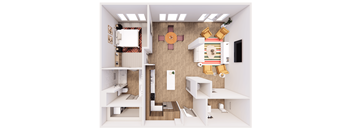 A series of images showing a modern kitchen layout.