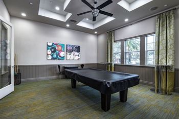 Billiards Lounge at Cumberland Park Apartments in Orlando, Florida