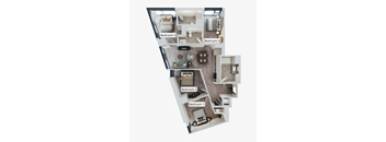 A diagram shows the layout of four bedrooms in a house.