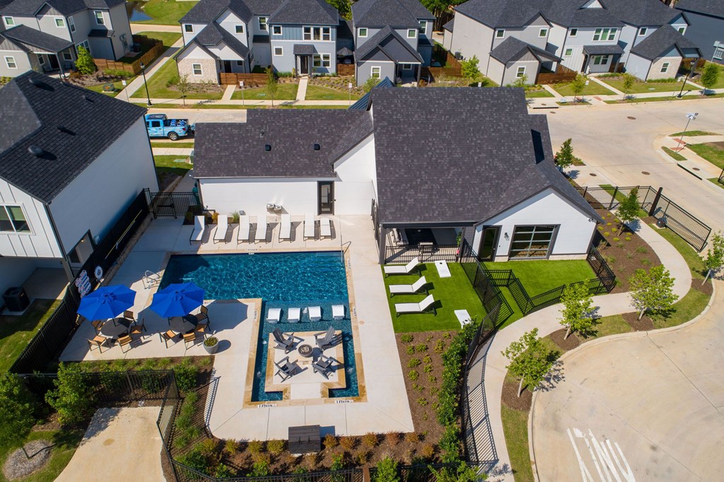 Canvas at Denton rental home community with pool