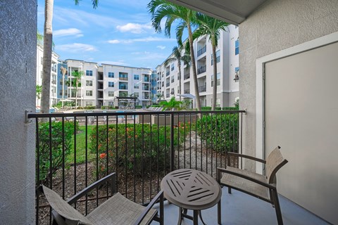 Private Patio with Additional Storage