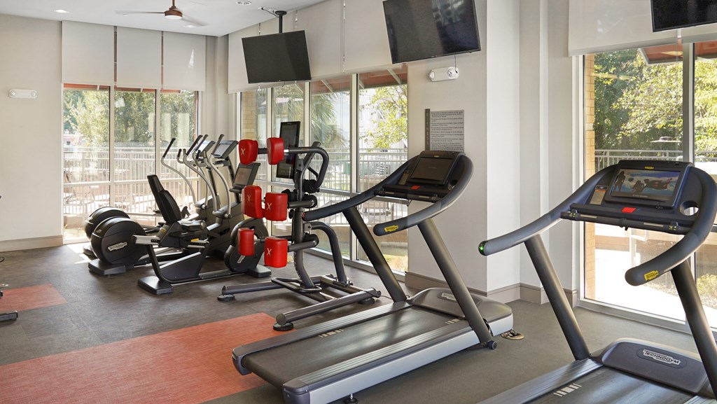 Cardio machines in fitness center