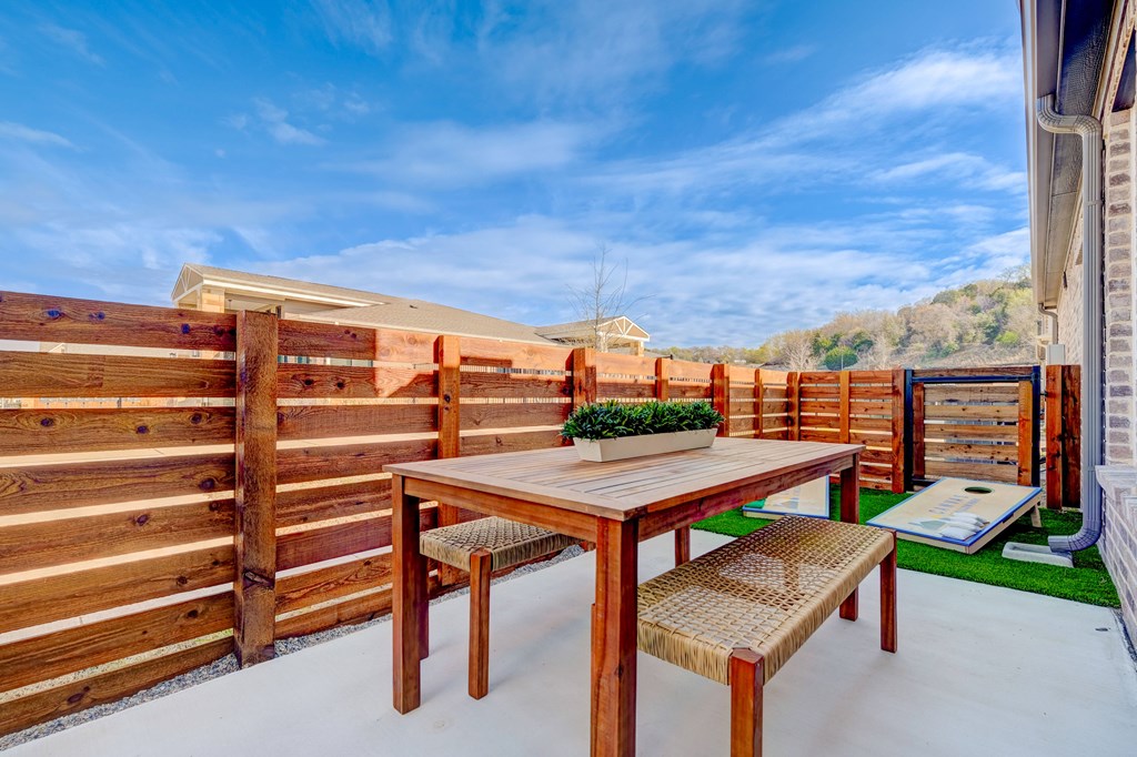 Home for lease in Willow Park with fenced backyard and patio