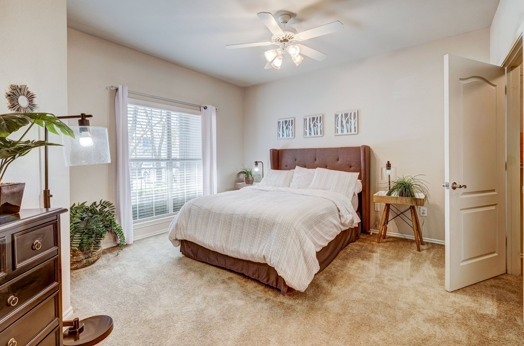 Bedroom with attached bathroom