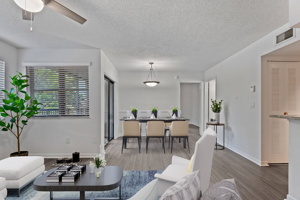 Living, dinning open concept