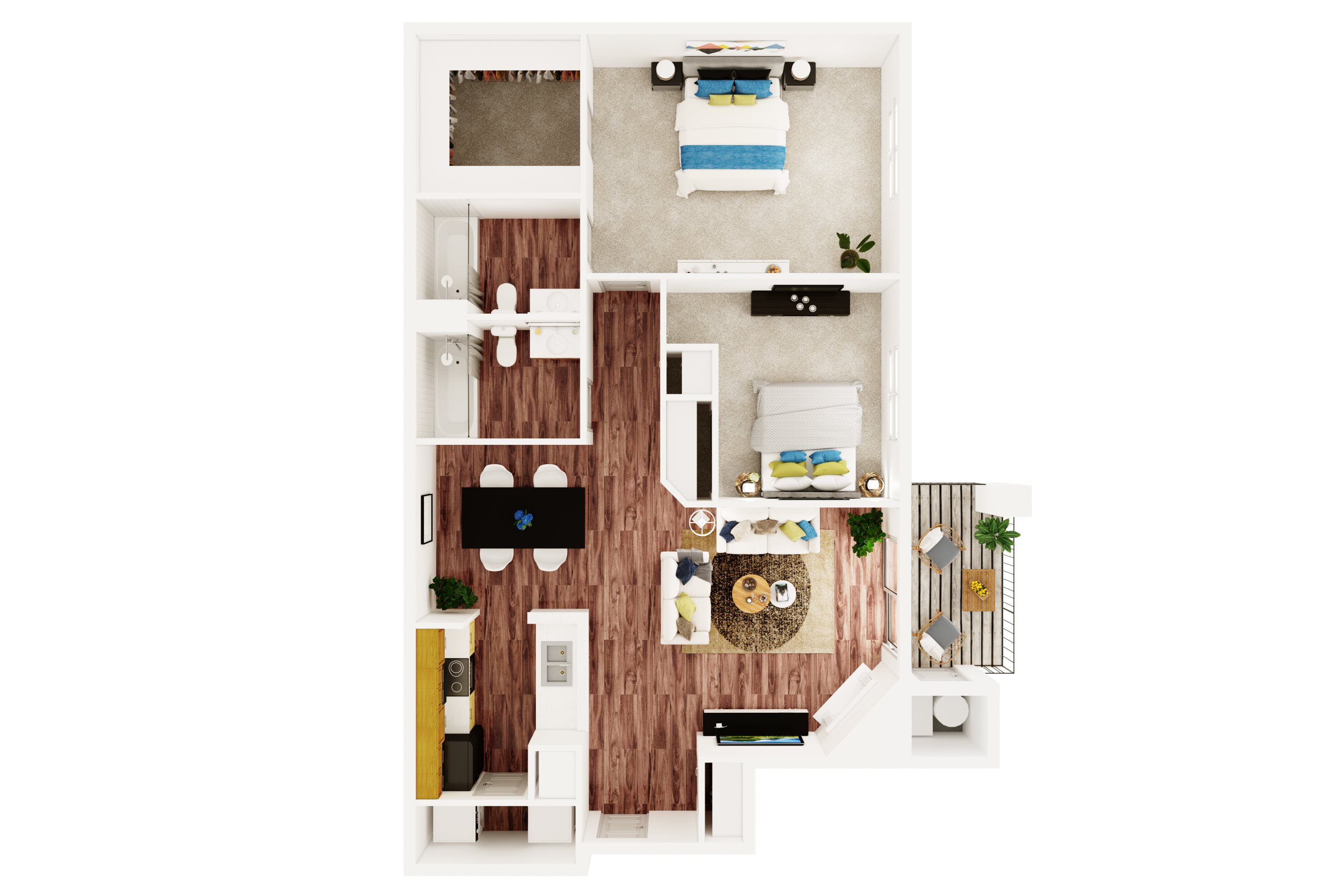 North Creek Apartments 2 bed 2 bath 985 sqft