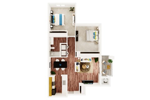 North Creek Apartments 2 bed 1 bath 930 sqft