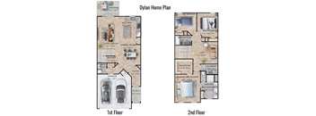 two floor plan of a house duplicative of each other