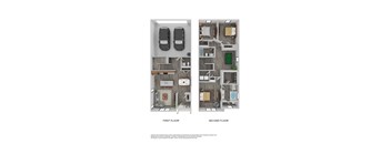 A diagram shows the layout of a two-story apartment.