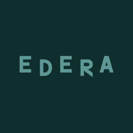 a logo with the word edera on a green background