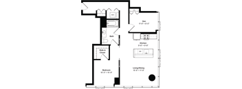 floor plan of the first floor of a two story house with a courtyard