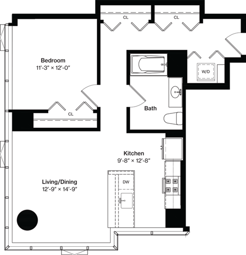 floor plan of the first floor of a house