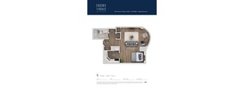 a stylized floor plan of a 2100 sq ft apartment