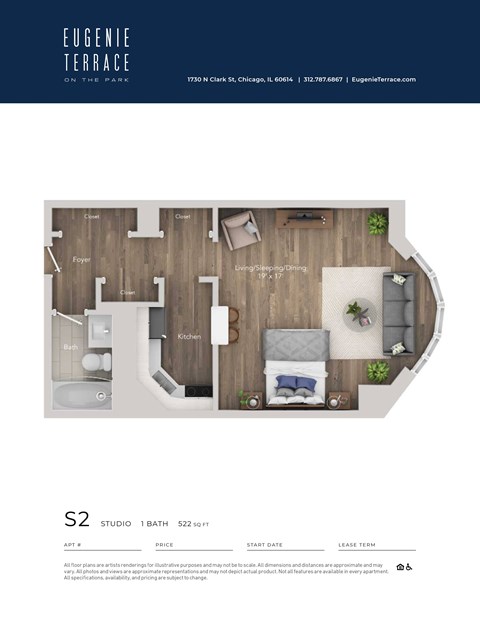 a 1 bedroom floor plan  s2  980 sq ft